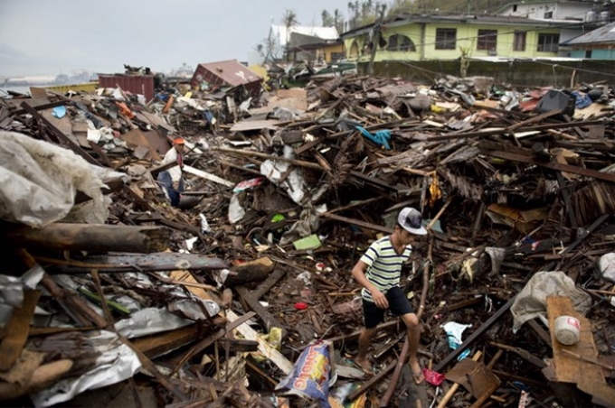 Siêu bão Haiyan gây thiệt hại lớn cho Philippines. (Nguồn: AFP/TTXVN)